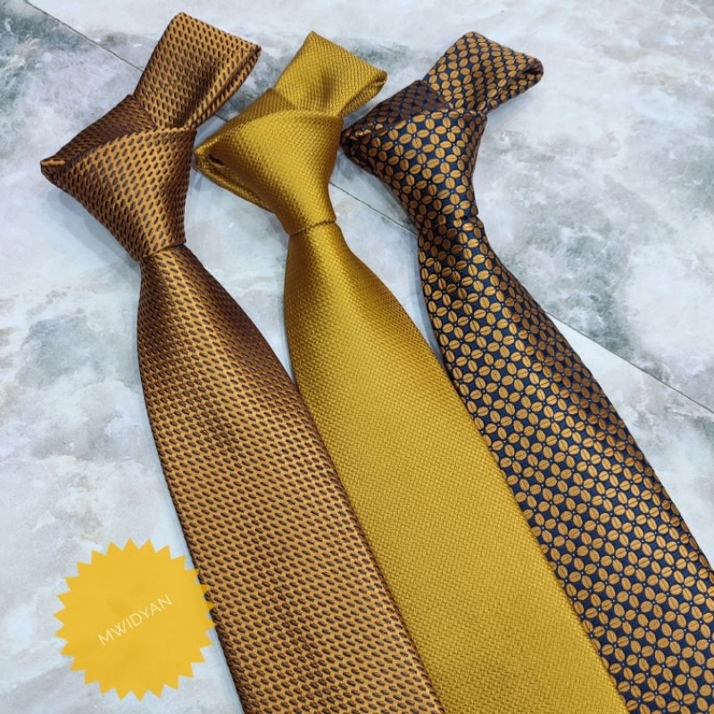 Dasi gold mewah dasi formal pria dasi ikat manual dasi panjang