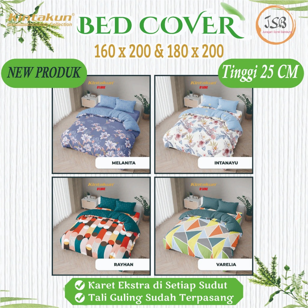Bedcover Kintakun Dluxe Uk 180X200/160x200 Tinggi 25cm Kintakun Bedcover Badcover Bed cover Bedcover