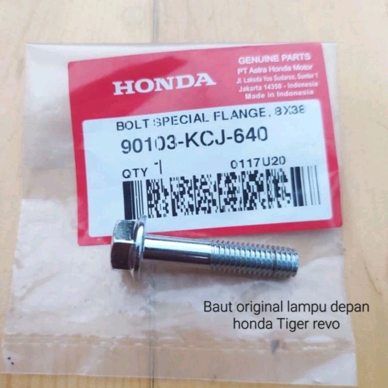 BAUT ORIGINAL LAMPU DEPAN MOTOR HONDA TIGER REVO TYPE BARONG BOLT SPECIAL FLANGE 8X38 TERLARIS