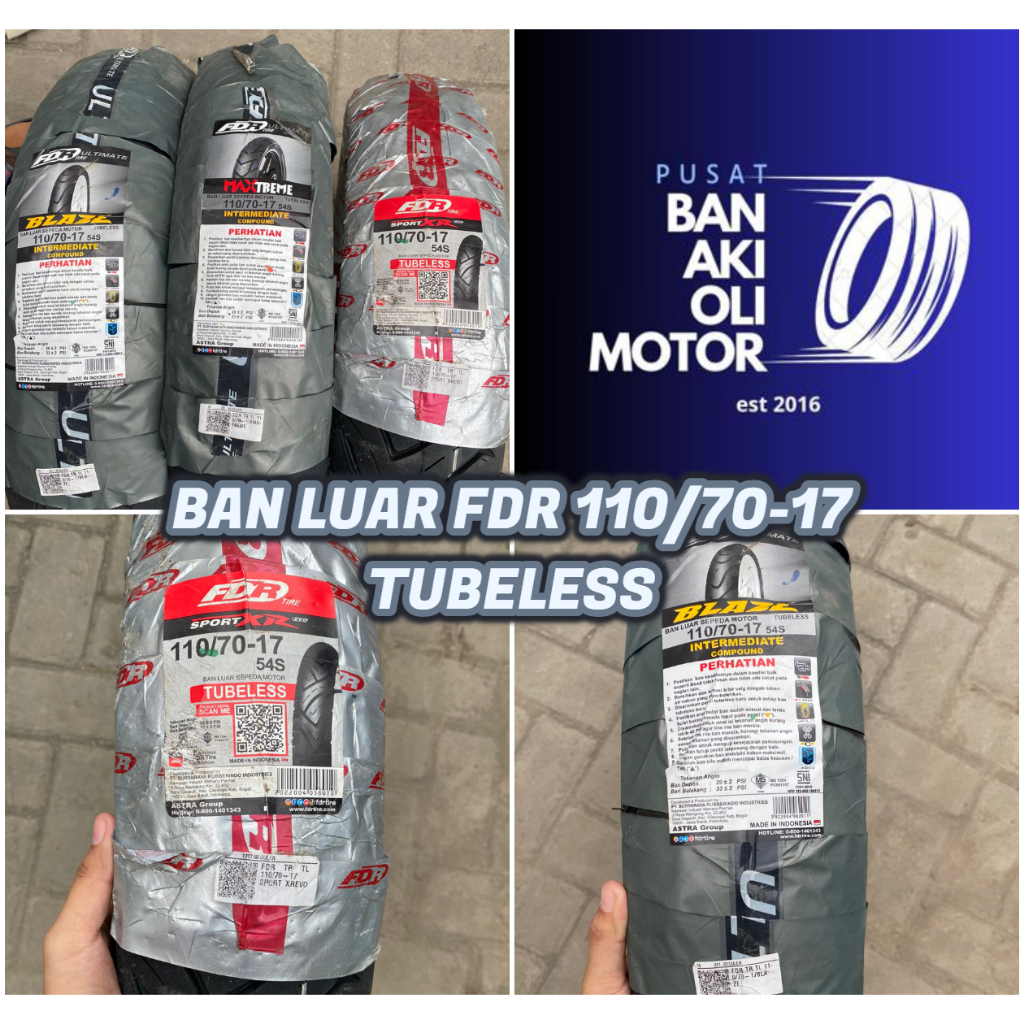 BAN LUAR FDR INTERMEDIATE COMPOUND 110/70-17 TUBELESS FDR 110/70-17 TUBLESS