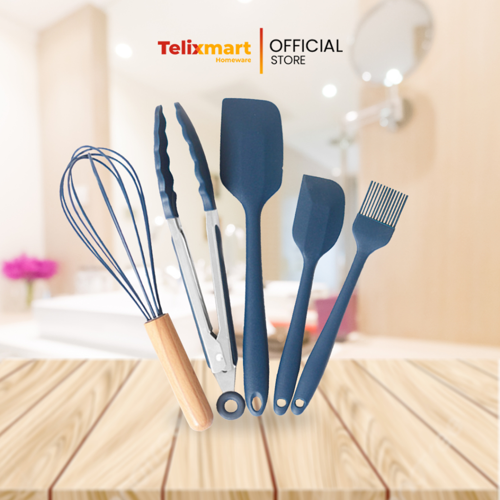 SPATULA SILICONE UTENSIL SUTIL SILIKON SET PENCAPIT PENGOCOK SUDIP KUAS FOOD GRADE TAHAN PANAS