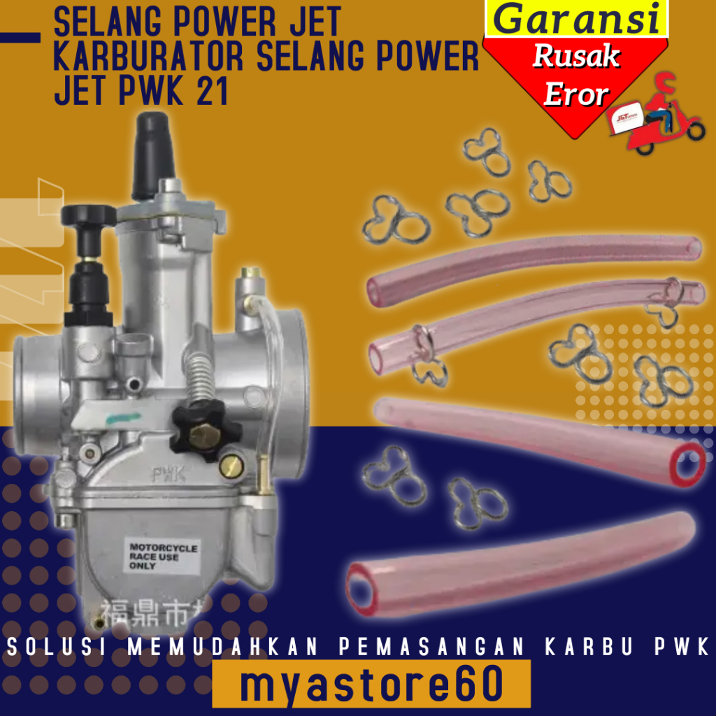 Selang Slang PJ Pilot Jet  Karburator Karbu Carbu Carburator PWK 21 Bahan Tebal Anti Bocor Selang Po