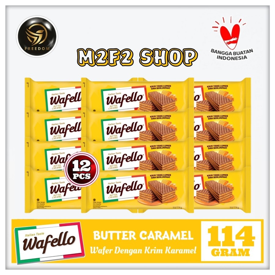 

Roma Wafer Wafello Butter Caramel | Krim Karamel - 114 gr (Kemasan 12 Pcs)