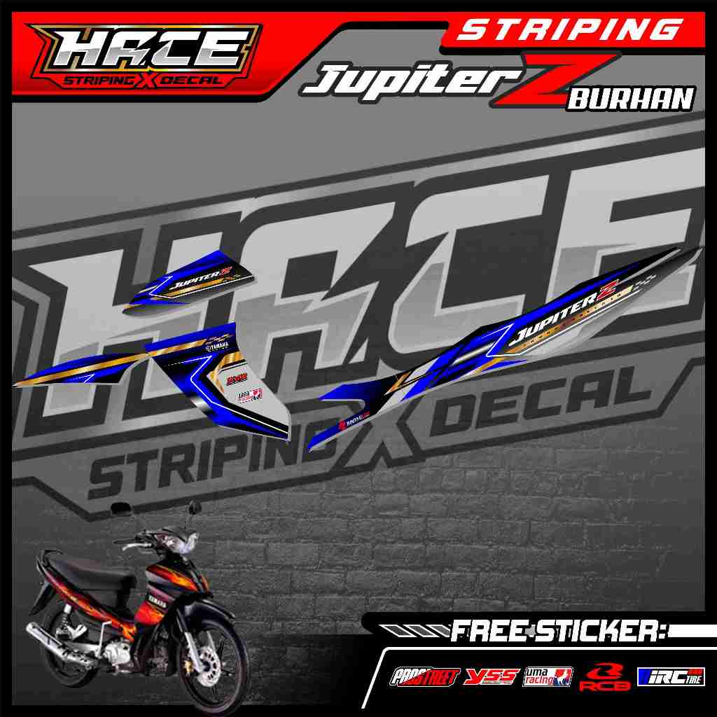 391 STRIPING STICKER JUPITER Z BURHAN - STRIPING JUPITER Z BURHAN SIMPLE GRAFIK