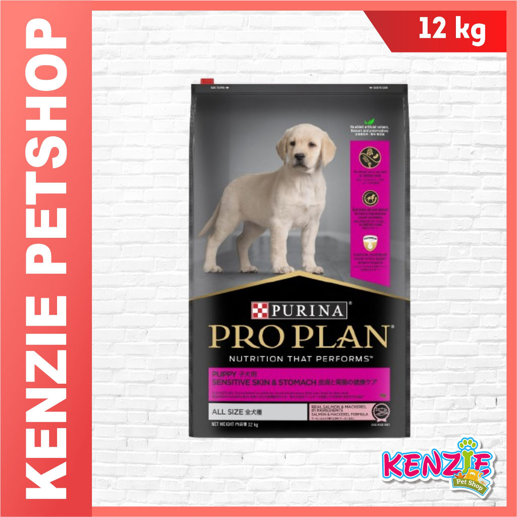 PROPLAN Puppy Sensitive Skin Stomach All Size Salmon Mackarel 12kg