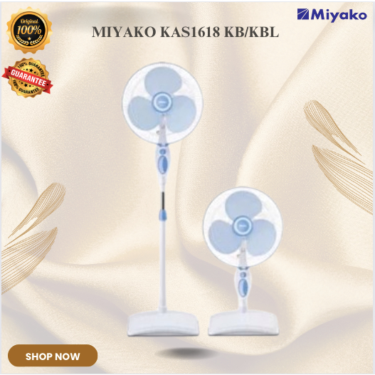 Miyako Kipas Angin KAS1618 KB/KBL - Stand Fan 1"/KAS 1618 KB/KBL/KAS1618KB/KBL/Miyako Kipas Angin