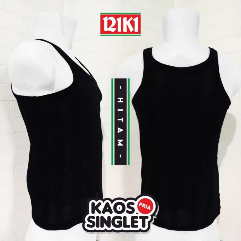 KAOS SINGLET PRIA HITAM/KAOS DALAM PRIA HITAM
