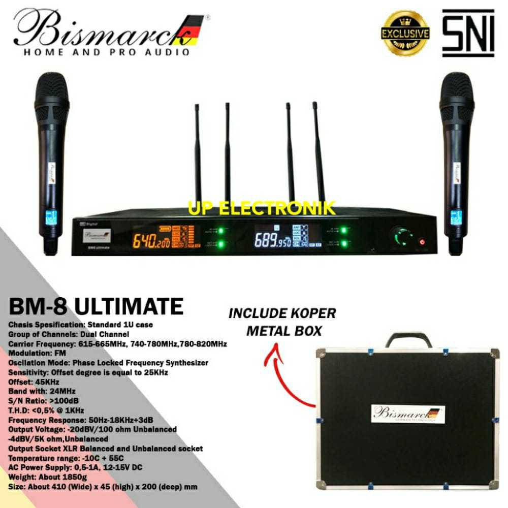 Microphone Wireless Dual Handheld Bismarck BM8 Ultimate