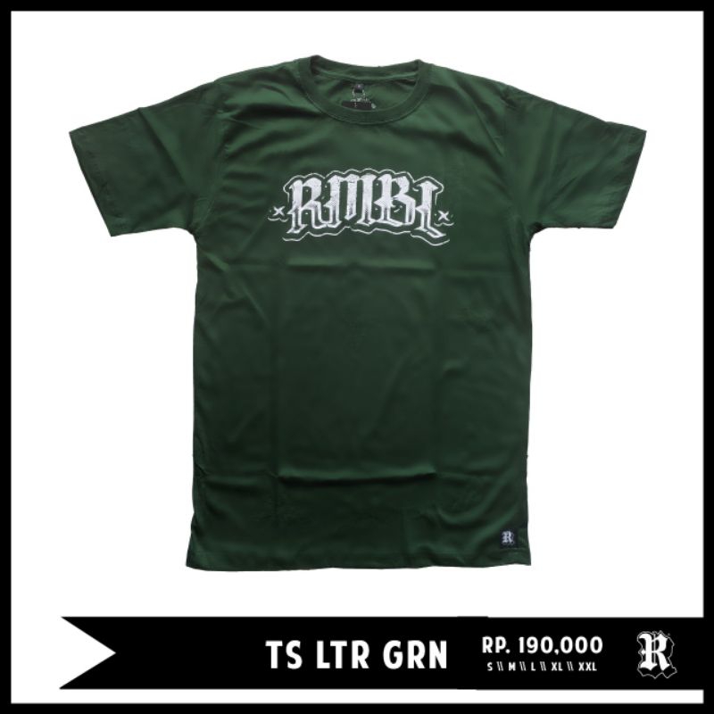 RMBL KAOS / TSHIRT LETTER GREEN / TS LTR GRN