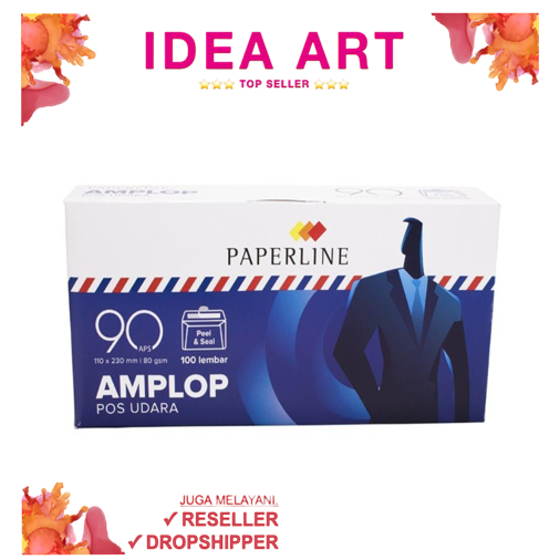 

Amplop Kertas Putih Airmail Paperline 90 Aps Bergaris ( 110 x 230 mm )