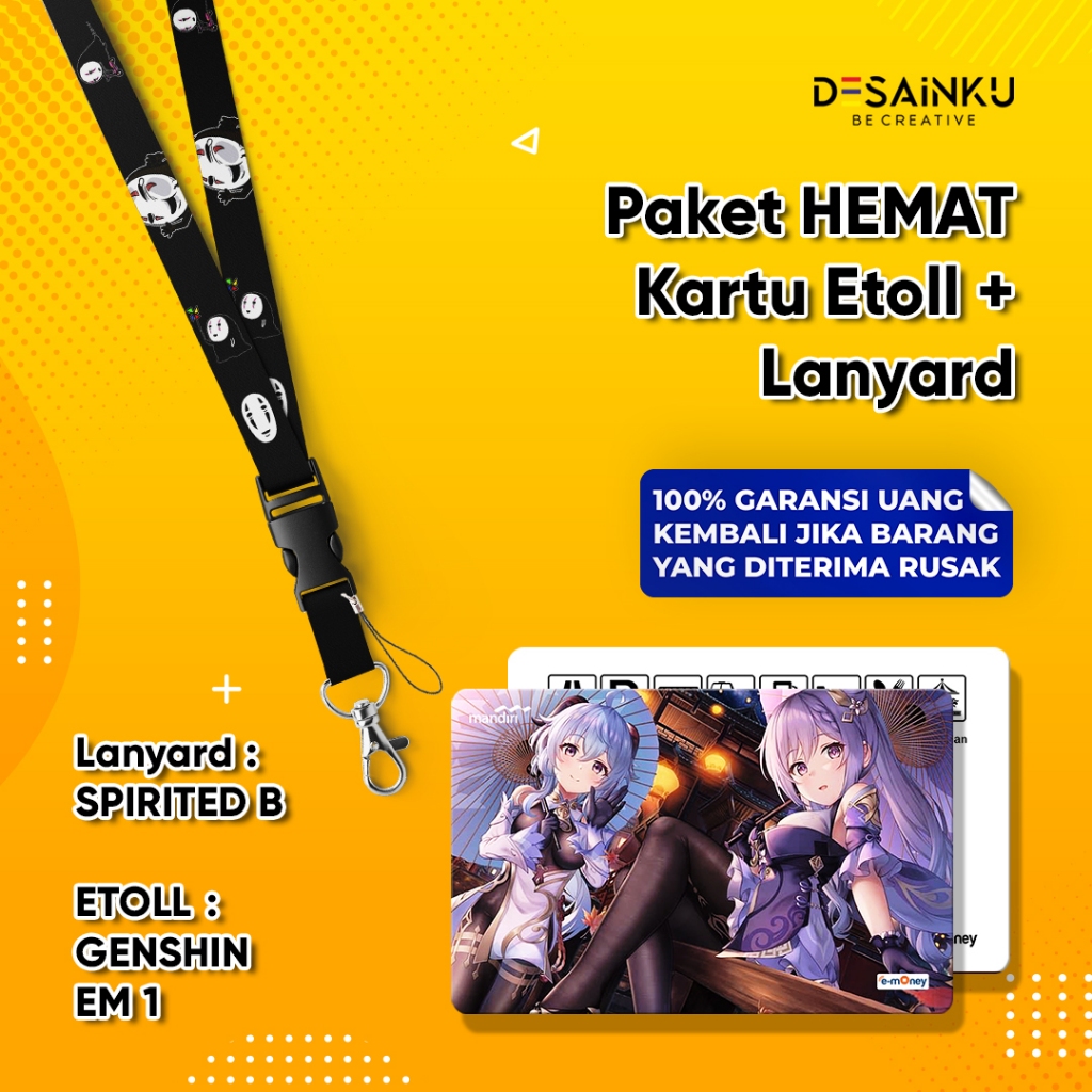

PAKET HEMAT EMONEY + LANYARD / PAHE EMONEY GENSHIN IMPACT EM1 + LANYARD SPIRITED AWAY B