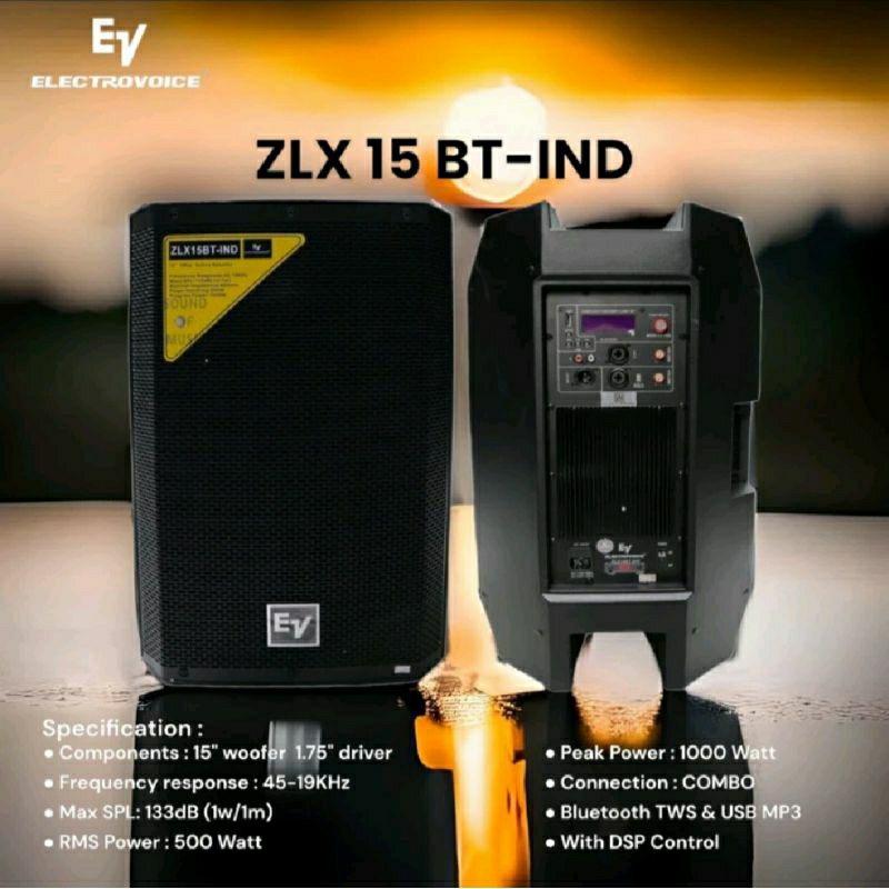 SPEAKER AKTIF 15 INCH ELECTROVOICE EV ZLX 15 BT-IND SPEAKER AKTIF 15 INCH