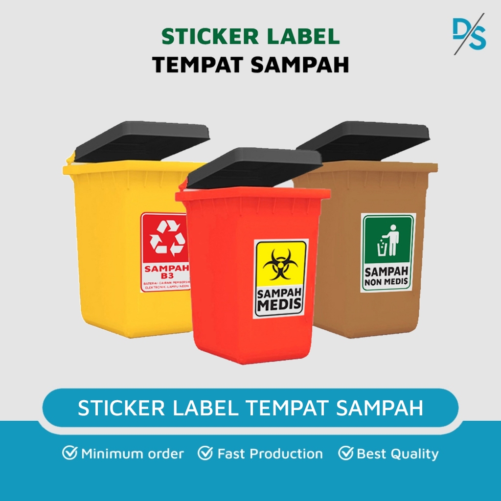 

DSPRINTING - Sticker label Tempat Sampah / Sticker labe / Label Sticker / Custom Sticker / Sticker Anti Air / Stiker Tempat Sampah / Stiker Tong Sampah / Stiker Peringatan Sampah / Stiker Petunjuk Sampah
