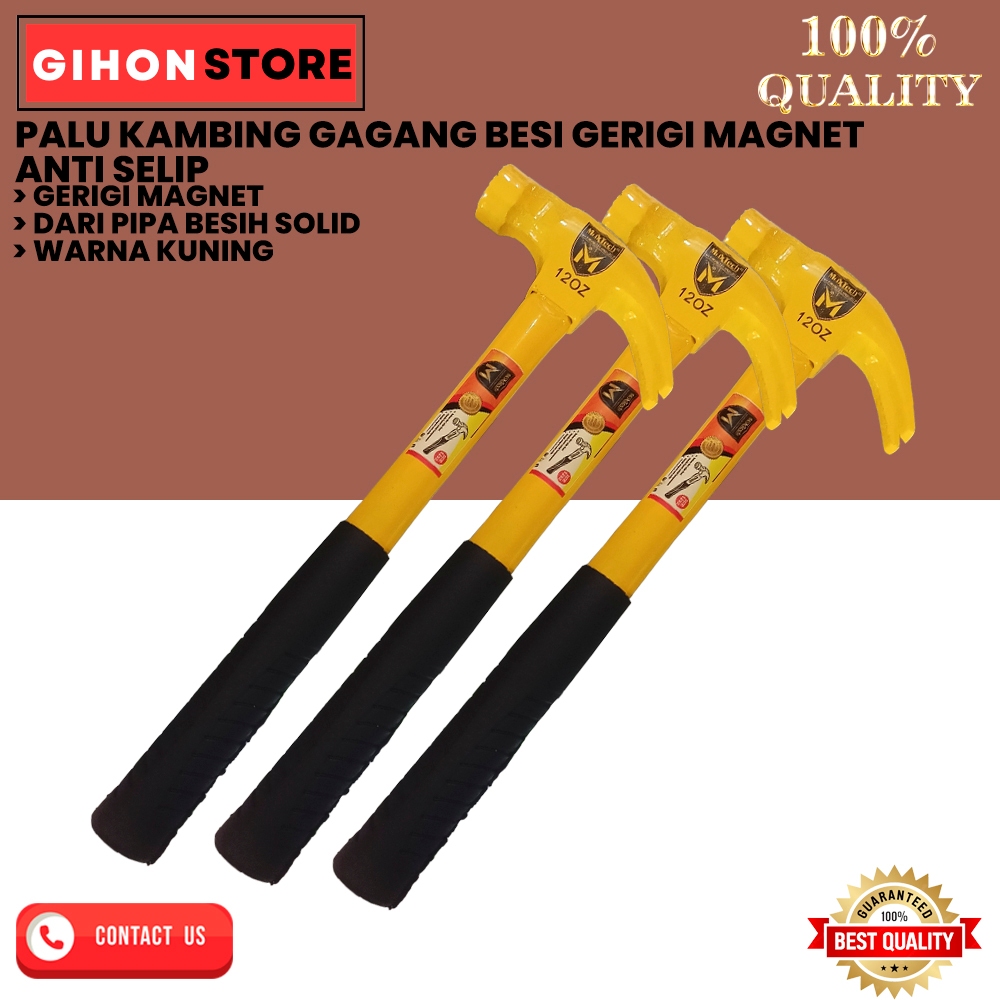 PALU KAMBING GAGANG BESI GERIGI MAGNET ANTI SELIP