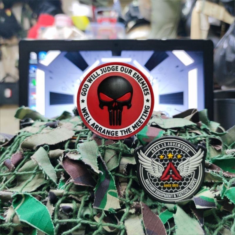 Patch Rubber Logo Karet Punisher 3D