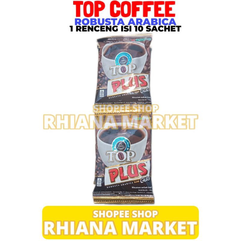 

Top Coffee Robusta Arabica Blend 1 Renceng Isi 10 Sachet 18 Gram