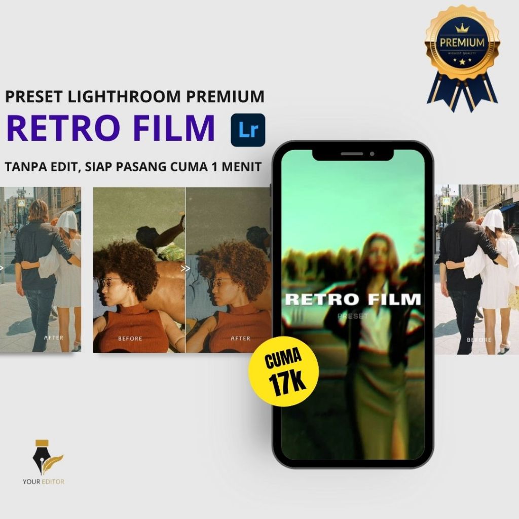 RETRO FILM PRESET LIGHTROOM PREMIUM (Android & Ios)