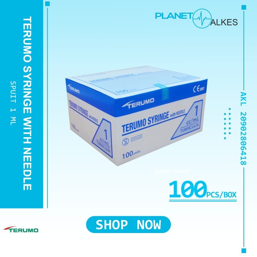 TERUMO Spuit Syringe 1cc 3cc 5cc 10cc 20cc 50cc Per Box (1ml, 3ml, 5ml, 10ml, 20ml, 50ml)