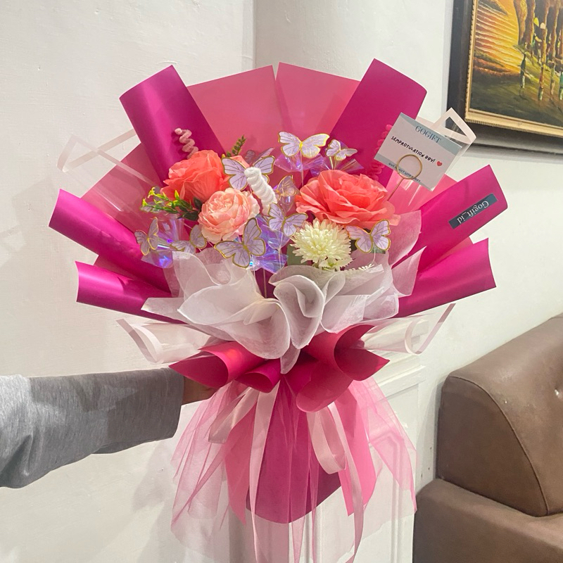 [INSTANT] Buket kupu kupu | Buket wisuda | Buket valentine | Buket bunga | Buket premium