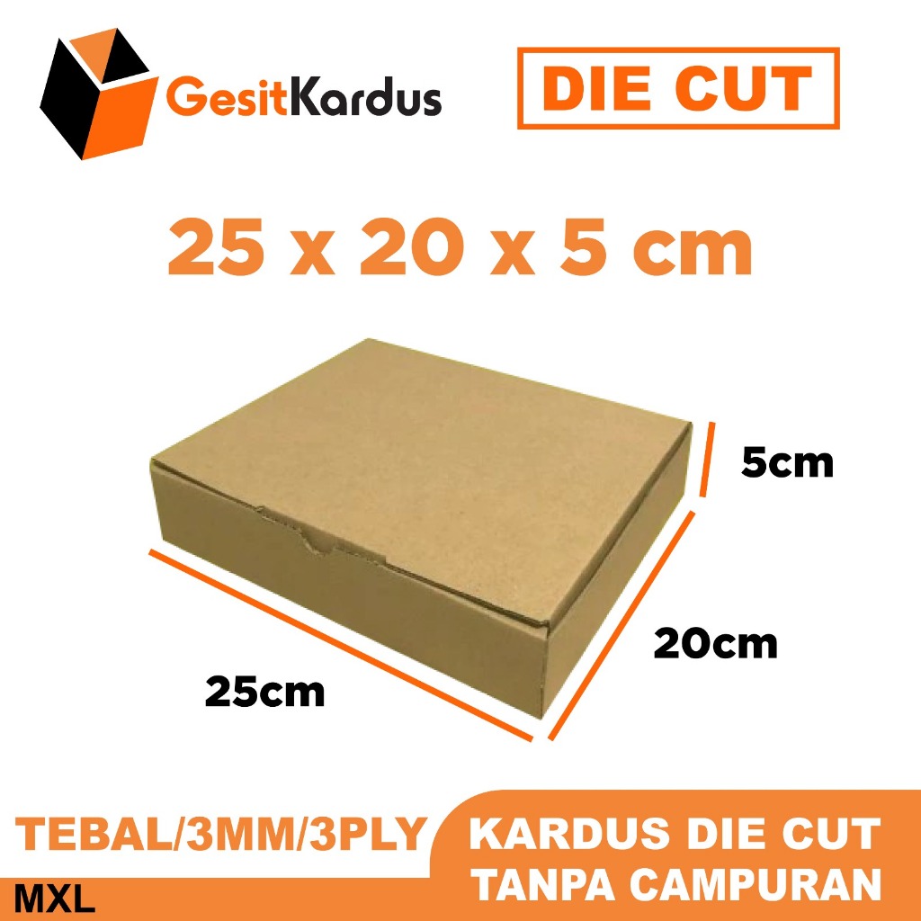 

[ DIE CUT ] KARDUS 25x20x5 CM KOTAK BOX DUS PACKING