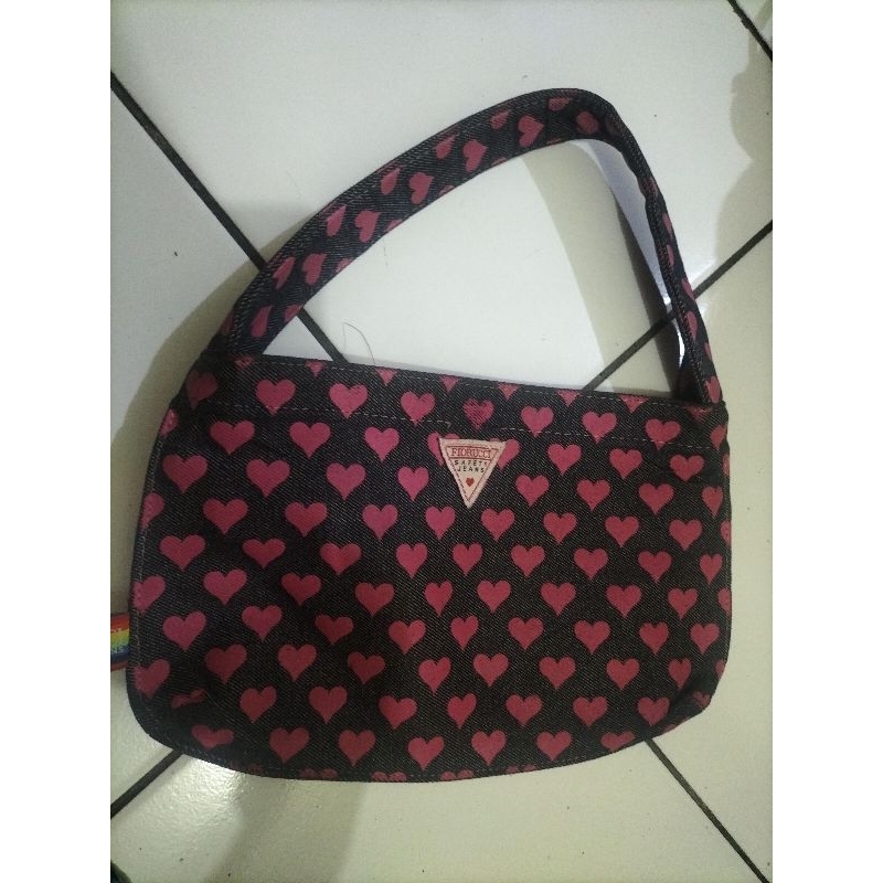 tas ketek bahan denim tebal.brand FIORUCCI.preloved
