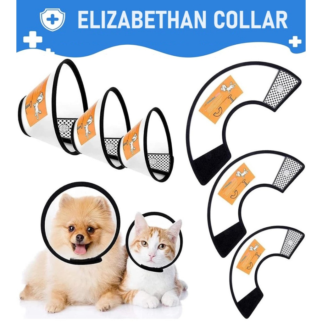Elizabeth Elizabethan Collar Cone Corong Kerah Protection Pelindung Penutup Perawatan Anjing Dog Pup