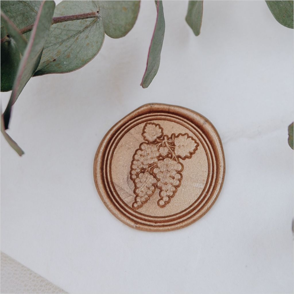 

Wax seal bentuk anggur / wax seal rustic / lilin segel undangan / lilin stampel undangan