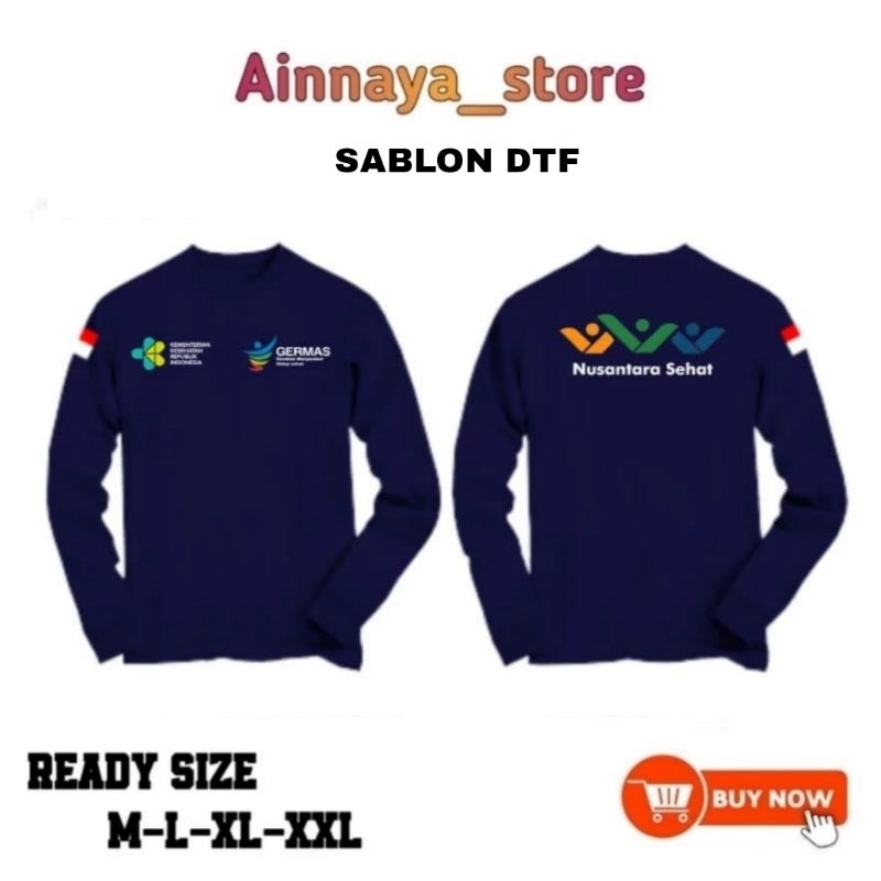 Kaos atasan pria/wanita NUSANTARA SEHAT lengan panjang
