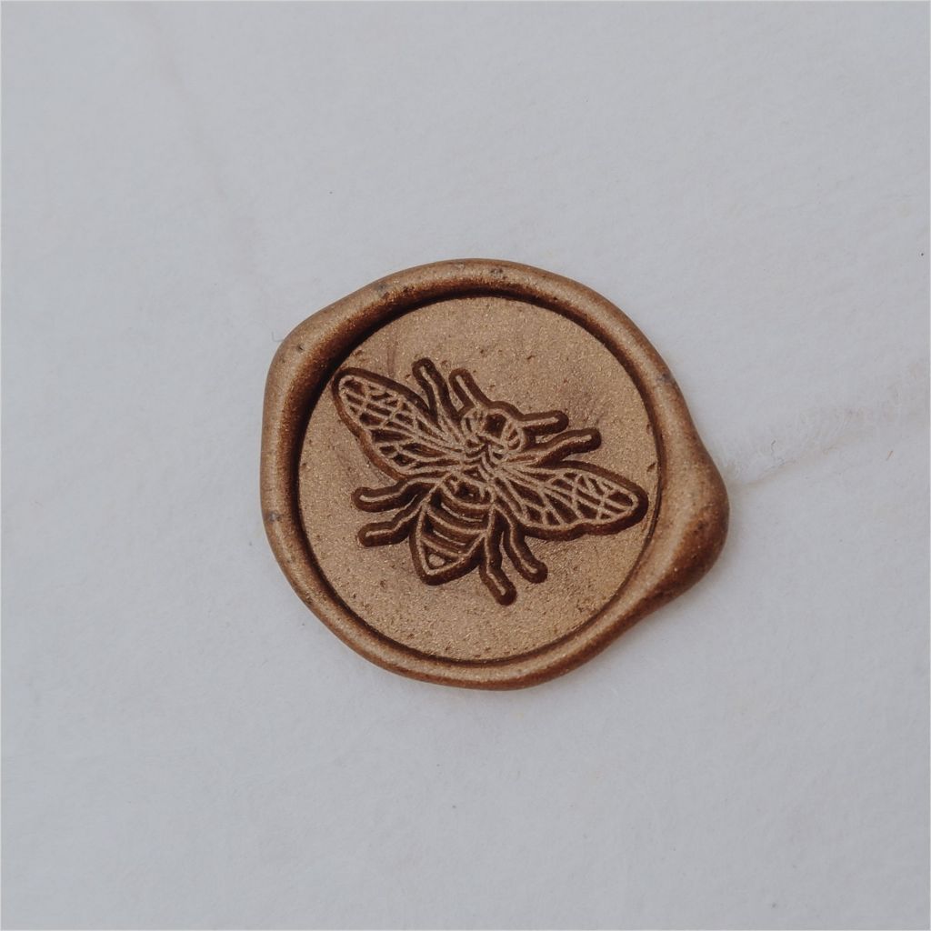 

Wax seal wax coin siap pakai bentuk lebah / bee wax seal tanpa minimal order