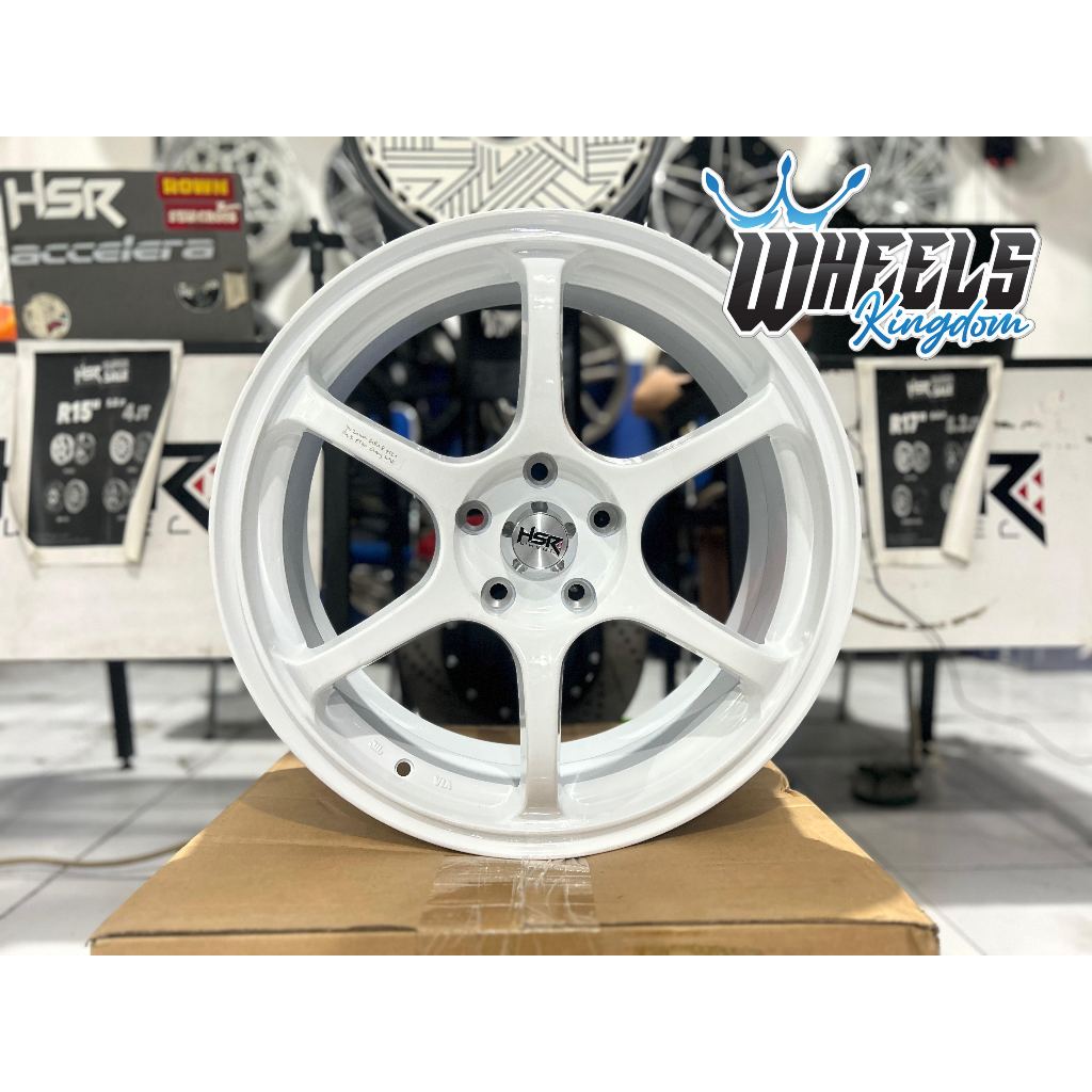 PELEK RACING JDM R18 HSR YUZAWA PCD 5X114 LEBAR 8 ET 40 WARNA PUTIH VELG RING 18 XPANDER INNOVA