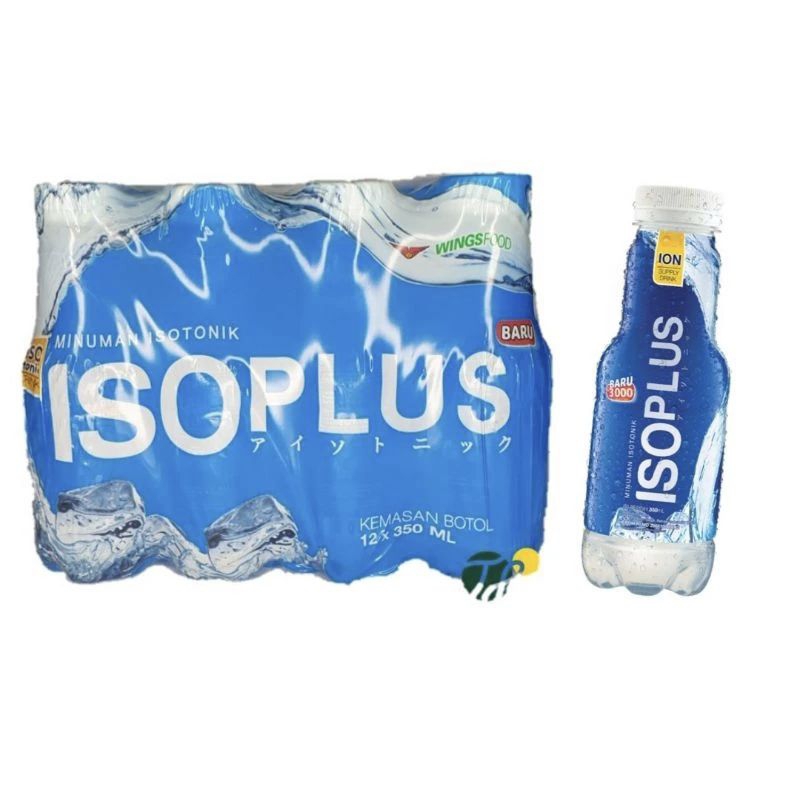 

Isoplus minuman isotonik 350 ml isi 12 botol per karton