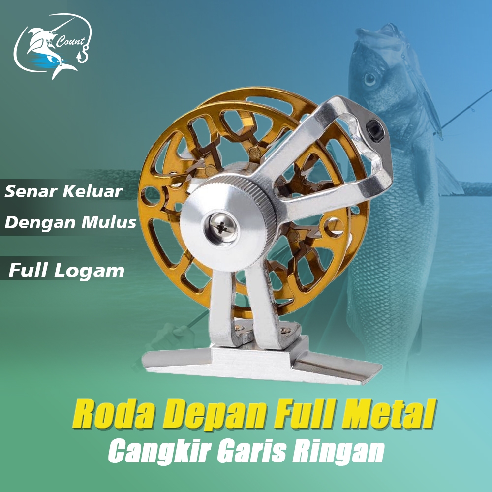 Reel Pancing Kecil / Reel Mini / Full Metal Reel / Penggulung Senar Pancing - Max Drag 3KG