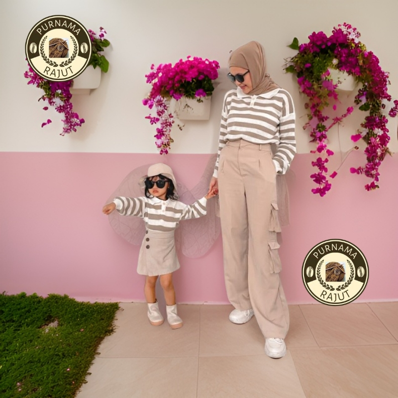 Sweater Rajut Couple Ibu Anak Baju Rajut Anak Perempuan Laki Laki Unisex Sweater Couple Family Set (