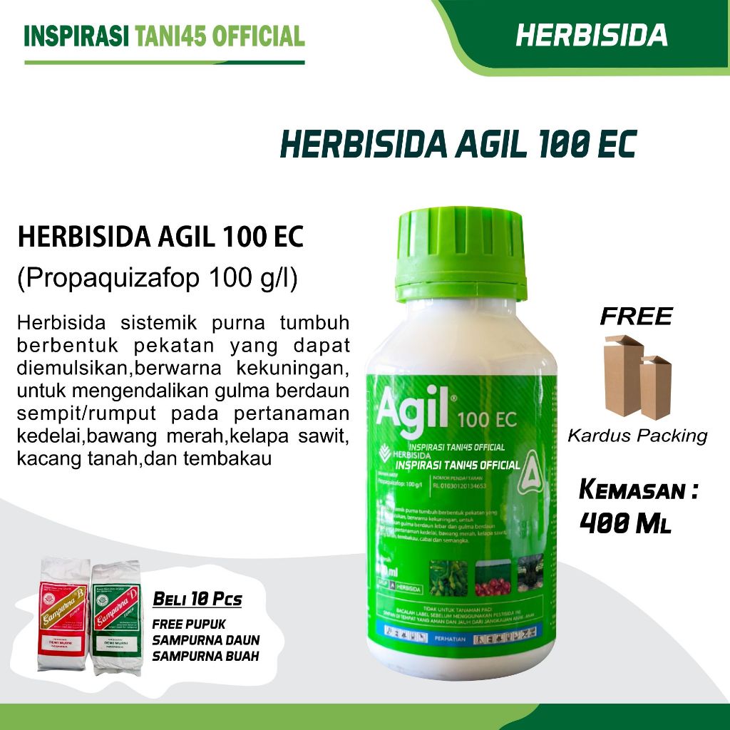 Herbisida Agil 100EC Kemasan 400ml Pembasmi Gulma Bawang Merah