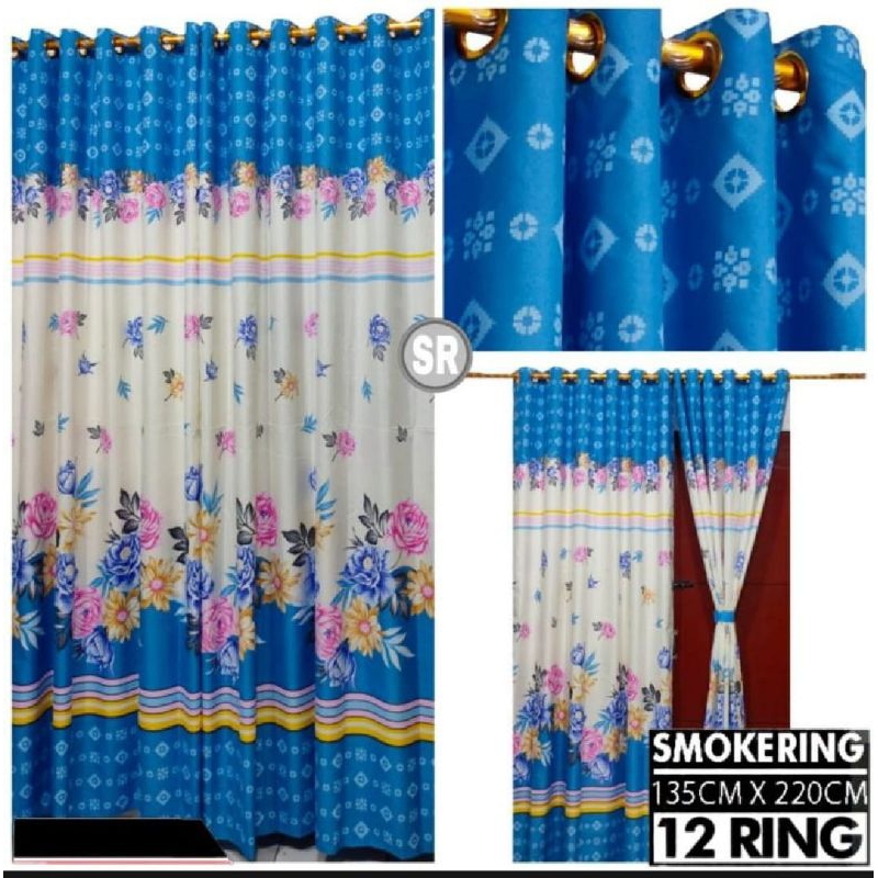 Gorden Motif Chaterine Ring 12 Gorden Chaterine Gorden Bunga Biru Gorden Mawar Biru Gorden Biru Puti