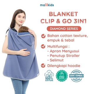 Malilkids Blanket Clip & Go 3in1 Diamond Series Selimut Bayi