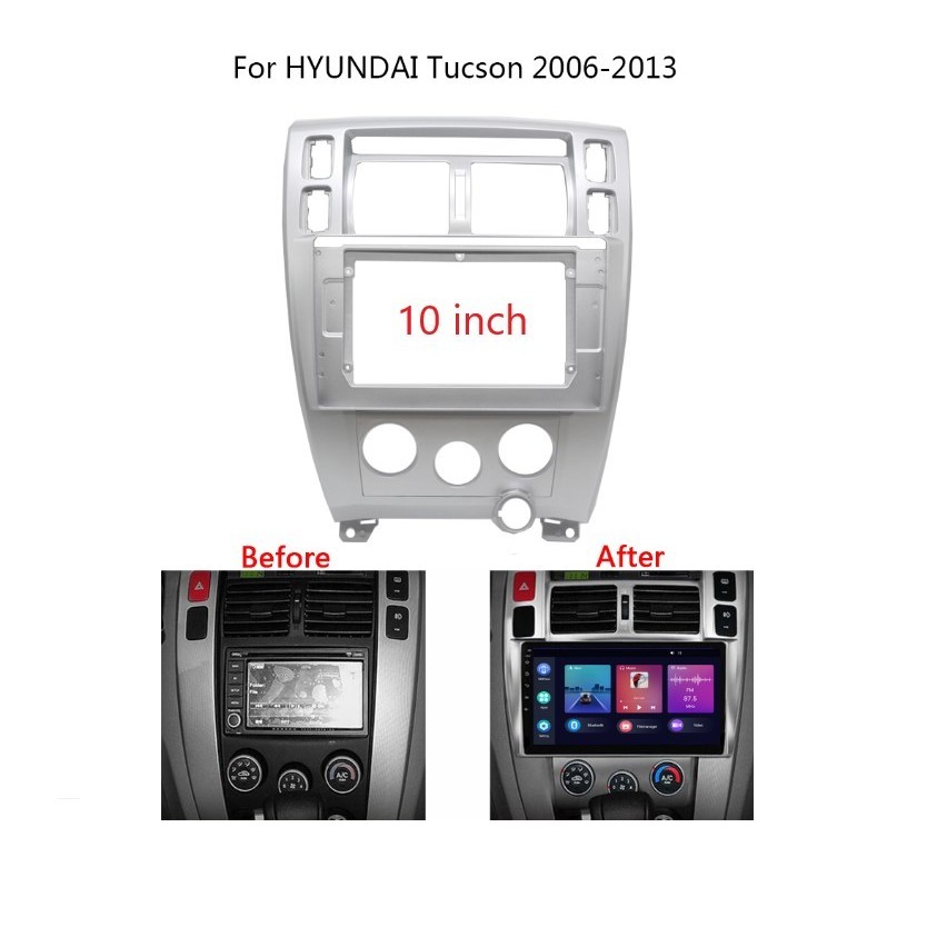 Frame headunit android 10 inch Hyundai Tucson ix35 ix 35 2006 - 2013