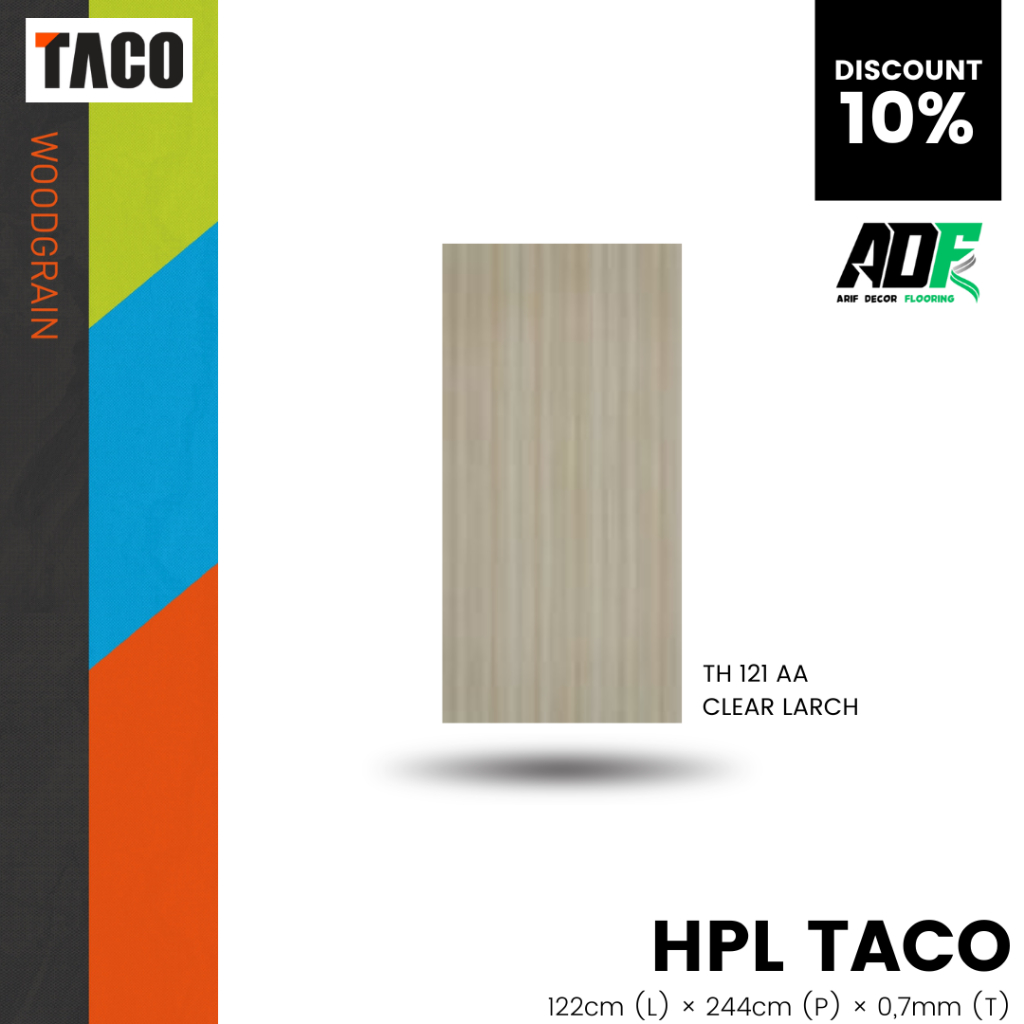 HPL TACO WOODGRAIN Type TH 121 AA Pelapis Kayu Furniture Lemari