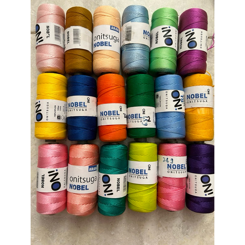 benang rajut nilon onitsuga nobel/ benang rajut nilon