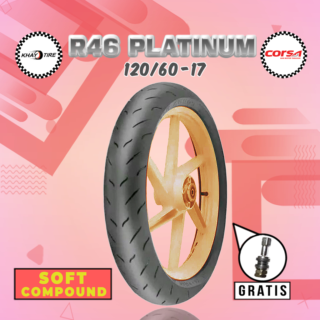 Ban Soft Compound Motor Sport - Supermoto CORSA R46 PLATINUM 120/60 Ring 17 Tubeless