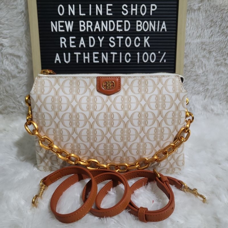 tas bonia original sling bag rantai monogram la luna