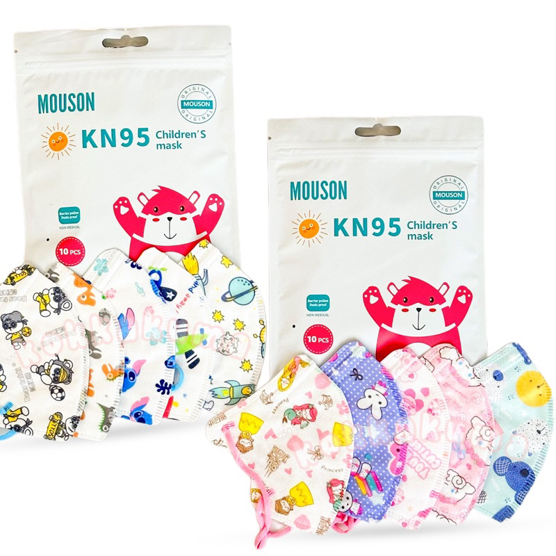 ( LLM ) MOUSON KN95 Anak Motif 5 PLY Masker Kids Motif isi 10 Pcs
