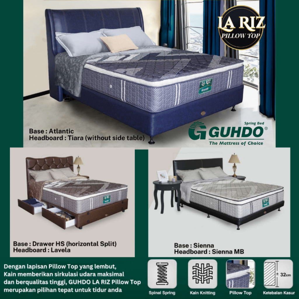 Spring Bed GUHDO LARIZ PILLOW TOP- Springbed Semarang