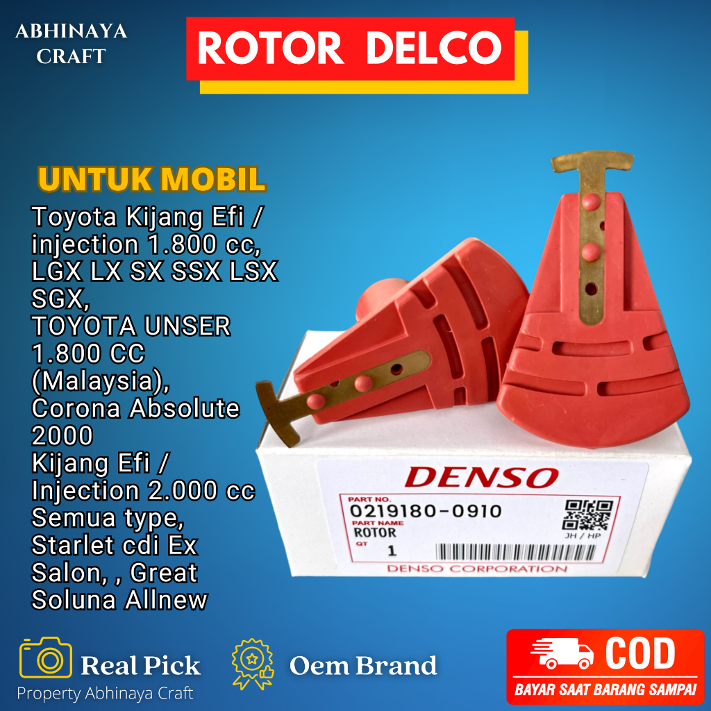 ROTOR DELCO KIJANG KAPSUL EFI INJECTION 1.8 KRISTA LGX LX SX SXX LSX SGX UNSER STD