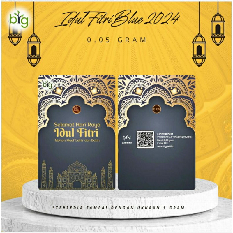Emas//Biggold "IdulFitri Abu"/ 0.05 gr/0.1 gr/ Emas 24 karat