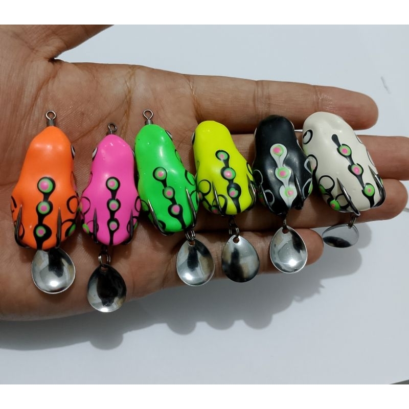 Paket 10 Pcs Bonus 1 Soft Frog Gacor Casting Ikan Gabus ASTA Lure