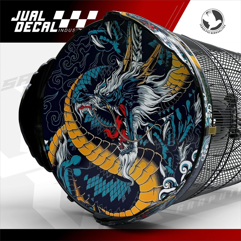 Stiker Sangkar Murai NAGA DRAGON Custom Decal Tebok Kandang Burung Kacer Anis Variasi