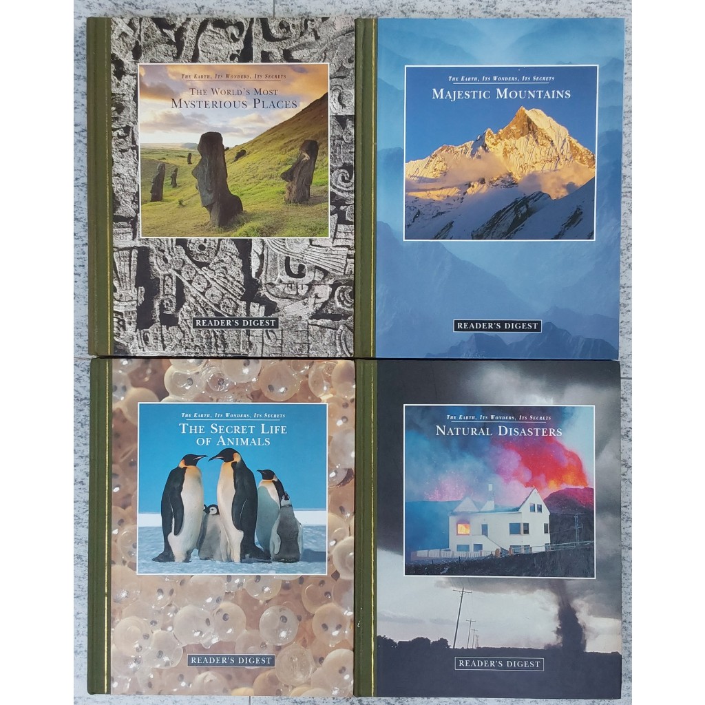 LARGE HARDBACK - Reader's Digest UK 8 Volume Set 'The Earth, It's Wonders, It's Secrets' 1997, (Engl