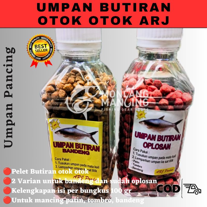 UMPAN PELET BUTIRAN OTOK OTOK BOTOL ARJ 100 GR REKOMENDASI MANCING BANDENG HARIAN