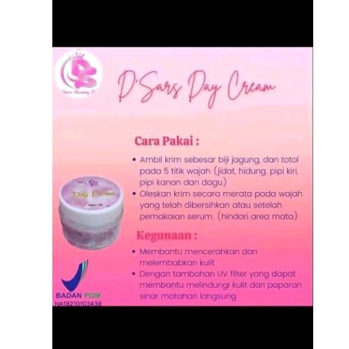 ECERAN CREAM DAY D'SARS BEAUTY SKIN